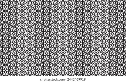 Embrace timeless elegance with this captivating black and white geometric pattern. svg
