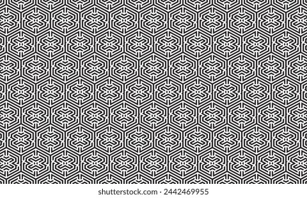 Embrace timeless elegance with this captivating black and white geometric pattern.