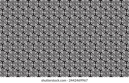Embrace timeless elegance with this captivating black and white geometric pattern.