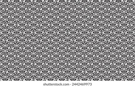 Embrace timeless elegance with this captivating black and white geometric pattern.