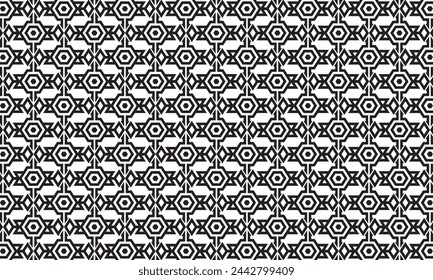Embrace timeless elegance with this captivating black and white geometric pattern. Perfect for adding sophistication to your designs.