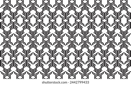 Embrace timeless elegance with this captivating black and white geometric pattern. Perfect for adding sophistication to your designs.