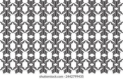 Embrace timeless elegance with this captivating black and white geometric pattern. Perfect for adding sophistication to your designs.