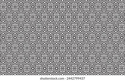 Embrace timeless elegance with this captivating black and white geometric pattern. Perfect for adding sophistication to your designs.