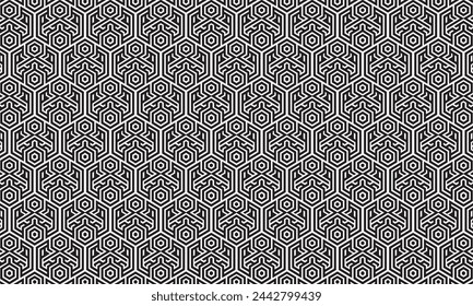 Embrace timeless elegance with this captivating black and white geometric pattern. Perfect for adding sophistication to your designs.