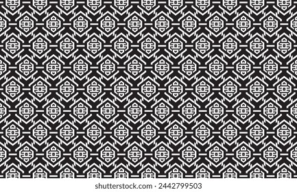 Embrace timeless elegance with this captivating black and white geometric pattern. Perfect for adding sophistication to your designs.