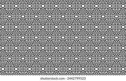 Embrace timeless elegance with this captivating black and white geometric pattern. Perfect for adding sophistication to your designs.