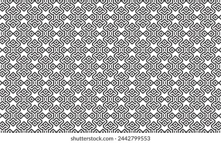 Embrace timeless elegance with this captivating black and white geometric pattern. Perfect for adding sophistication to your designs.