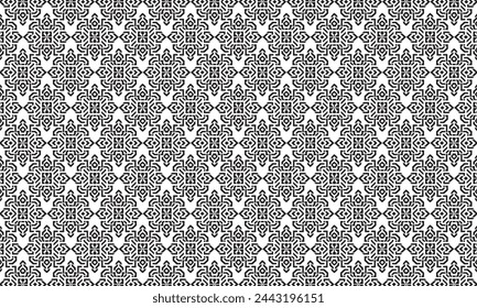 Embrace timeless elegance with this captivating black and white geometric pattern. Perfect for adding sophistication to your designs.