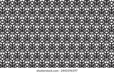 Embrace timeless elegance with this captivating black and white geometric pattern. Perfect for adding sophistication to your designs.