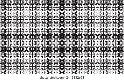 Genießen Sie zeitlose Eleganz mit diesem fesselnden schwarz-weißen geometrischen Muster. Perfekt, um Ihren Designs Eleganz zu verleihen.