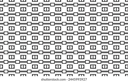 Embrace timeless elegance with this captivating black and white geometric pattern. Perfect for adding sophistication to your designs.