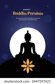 Abraza la tranquilidad de Buda Purnima bajo la luz de la luna con nuestro impresionante diseño de Plantilla, evocando serenidad y despertar espiritual.