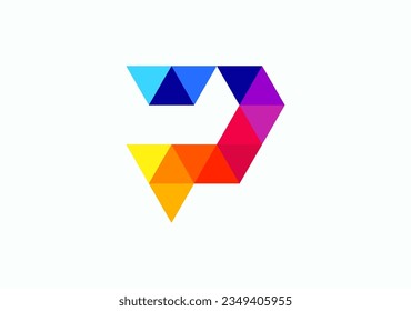 Embrace vibrancy and geometry with our captivating multi-colored logo, formed by the dynamic letter R