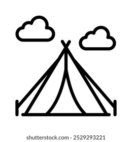 Embrace the wilderness with our Outdoor Camping Vector Icon! Designed for adventure-themed designs and nature enthusiasts.