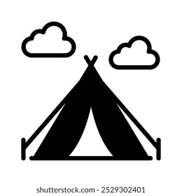 Embrace the wilderness with our Outdoor Camping Vector Icon! Designed for adventure-themed designs and nature enthusiasts.