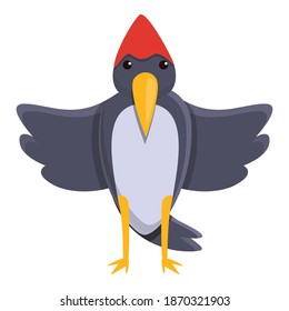 Embrace woodpecker icon. Cartoon of embrace woodpecker vector icon for web design isolated on white background