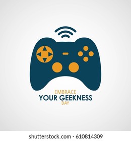 Embrace your Geek Day Vector Illustration. Suitable for Greeting Card, Poster and Banner.