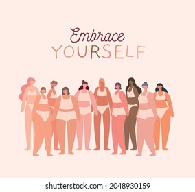 embrace yourself lettering and women