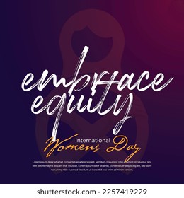 EmbraceEquity. International Women's Day banner.
