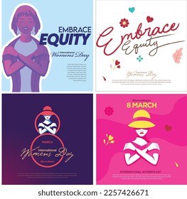 EmbraceEquity. International Women's Day banner.
