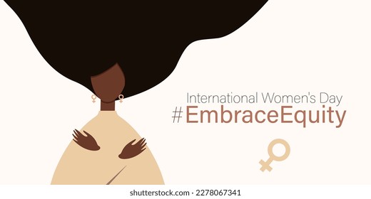#EmbraceEquity.International Women's Day.Women's Day banner.Women's Day vector illustration.