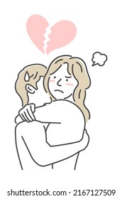 Embraces Lieblingspärchen, Vektorgrafik | wütend, verärgert