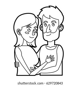 embracing couple relationship together outline