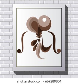 Embracing couple. Suitable for invitation, flyer, sticker, poster, banner, card,label, cover, web. Vector illustration.