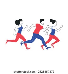 Abrazando la aptitud: Una ilustración de correr para la salud y la fuerza