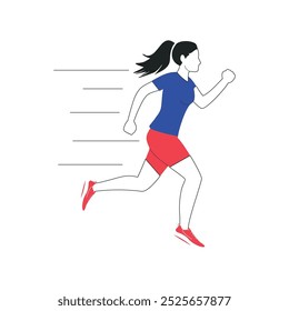 Abrazando la aptitud: Una ilustración de correr para la salud y la fuerza