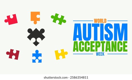 Embracing Neurodiversity, World Autism Acceptance Week design templet, poster, banner