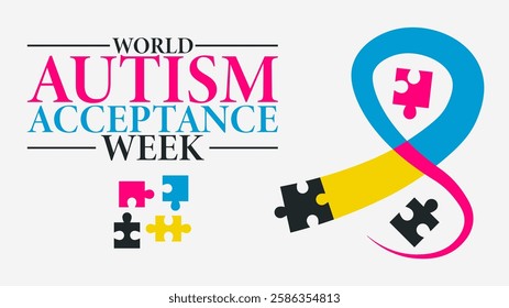 Embracing Neurodiversity, World Autism Acceptance Week design templet, poster, banner