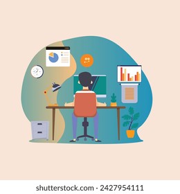 Abrazando el trabajo remoto y el nomadismo digital: diseños innovadores para profesionales modernos, ideales para plataformas web, impresas y de redes sociales.
