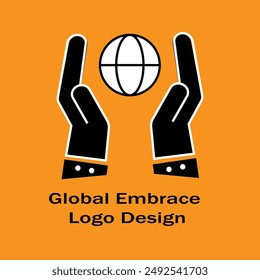 Embracing Unity on World Population  Nonprofit Organizations and Hands in Minimalist Double Exposure Logo Design