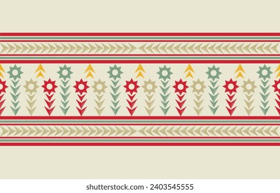 Embroidary vector pattern vintage design. Ethnic, Boho. Print on demand. Ikat 