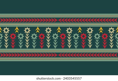 Embroidary vector pattern vintage design. Ethnic, Boho. Print on demand. Ikat 