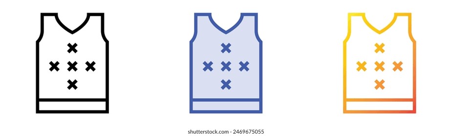 embroider icon. Linear, Blue Fill and Gradient Style Design Isolated On White Background