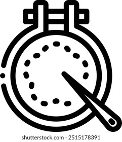 embroider icon. Thin Linear Style Design Isolated On White Background