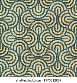 Embroidered abstract pattern. Grunge texture. Print for home textiles, carpets, packaging. Vector illustration.