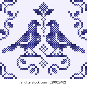 The embroidered birds