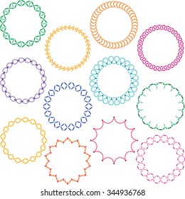 embroidered circle frames