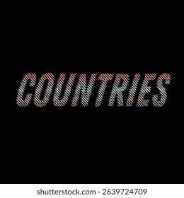 Embroidered Countries A Bold Text Effect