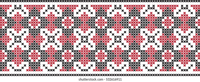 embroidered cross national pattern