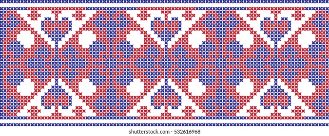 embroidered cross national pattern