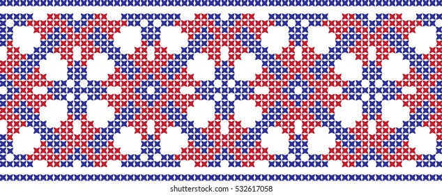 embroidered cross national pattern