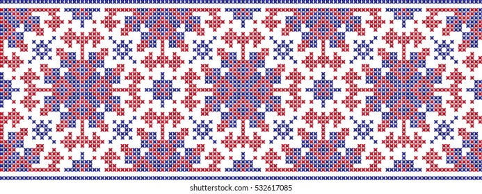embroidered cross national pattern
