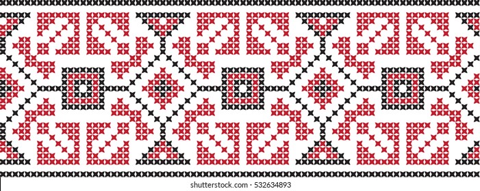 embroidered cross national pattern