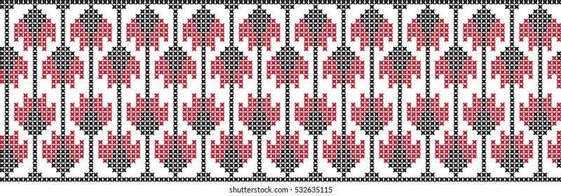 embroidered cross national pattern