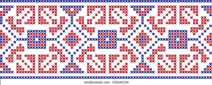 embroidered cross national pattern